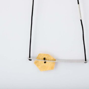 CSPE02 1Silver & Gold Plated Pendant Cut