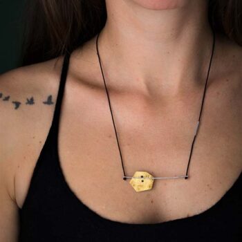 CSPE02 4Silver & Gold Plated Pendant Cut