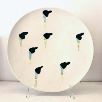 Gmplbe01 Beige Platter With Painting Cones